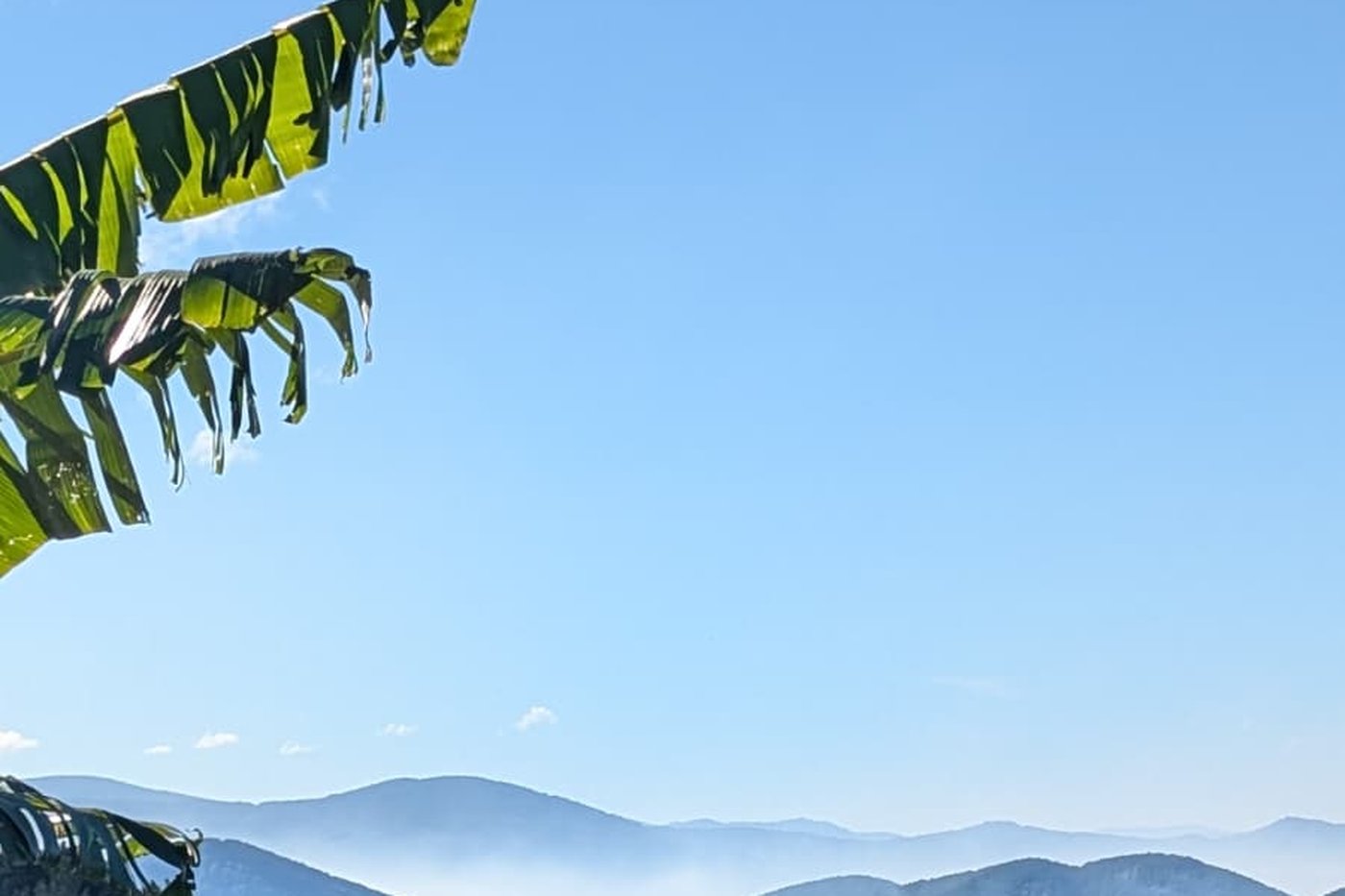Morning mist in the valley below