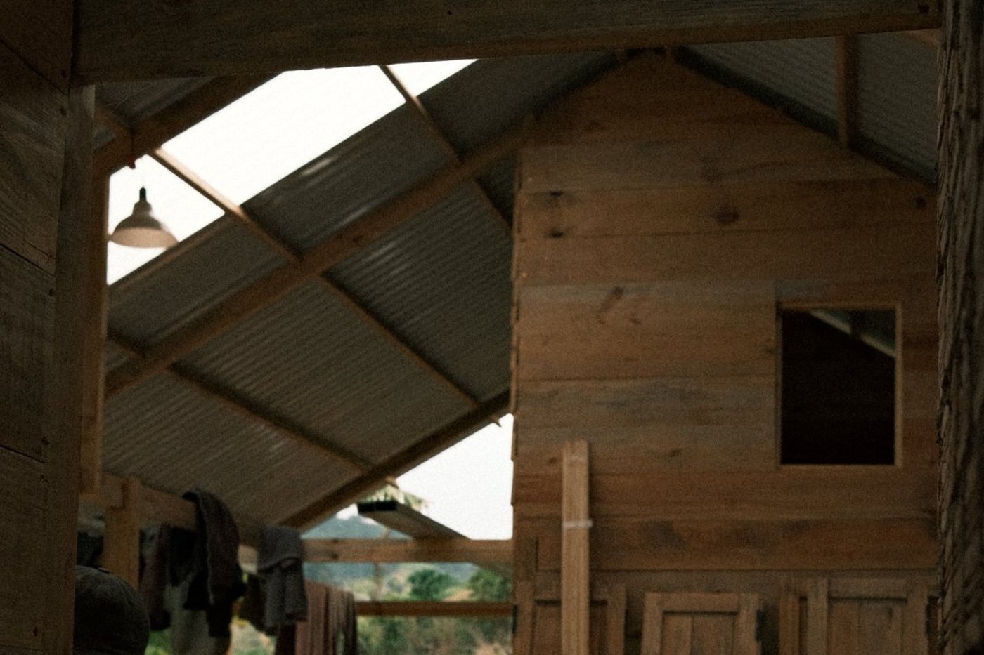 Workshop space inside the jungle house