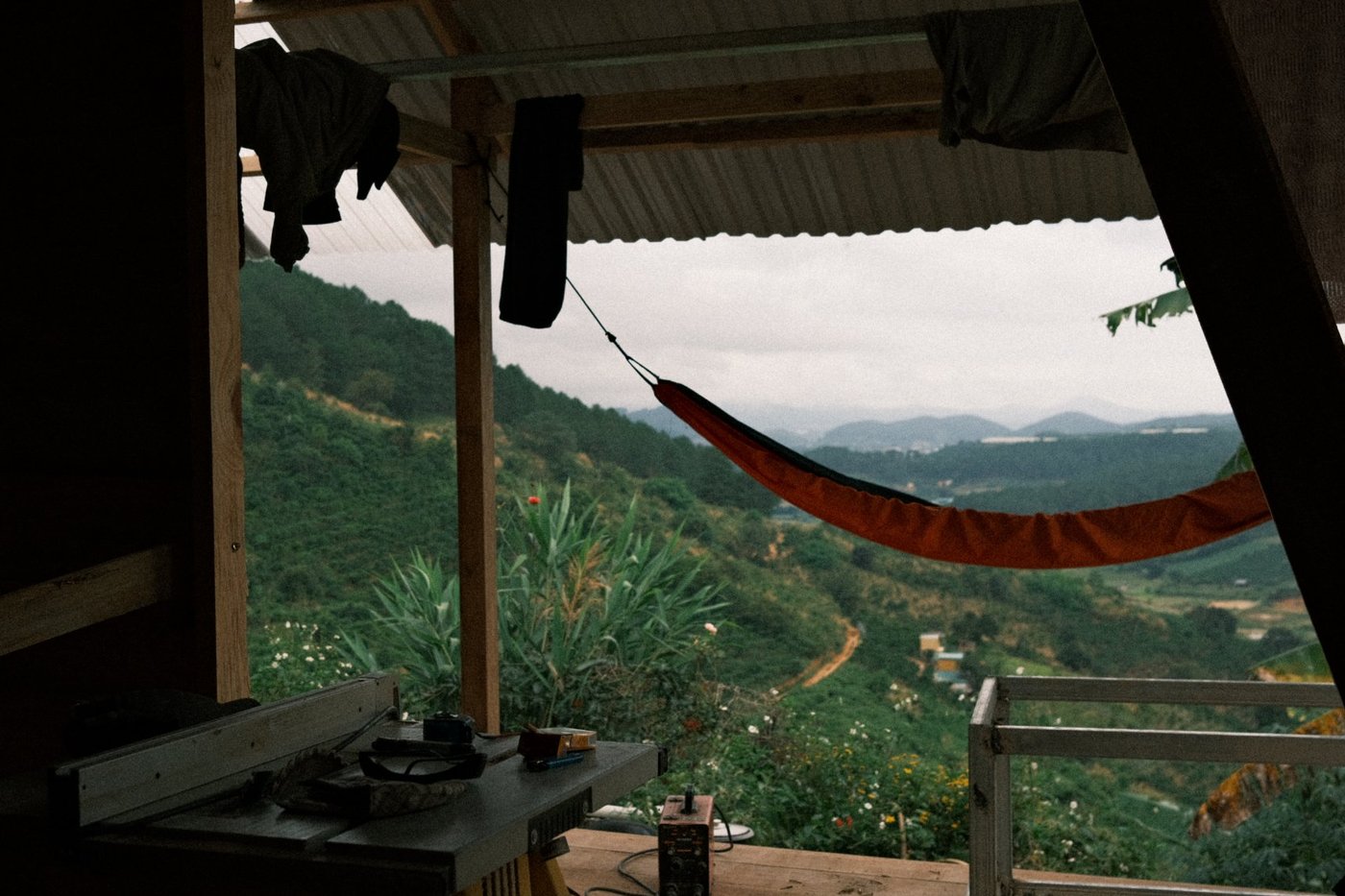 Hammock and valley view from the terrace